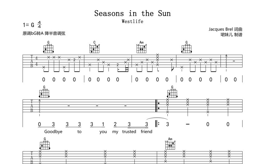 Westlife Seasons In The Sun G 