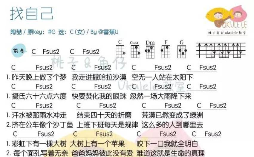 找自己尤克里里谱