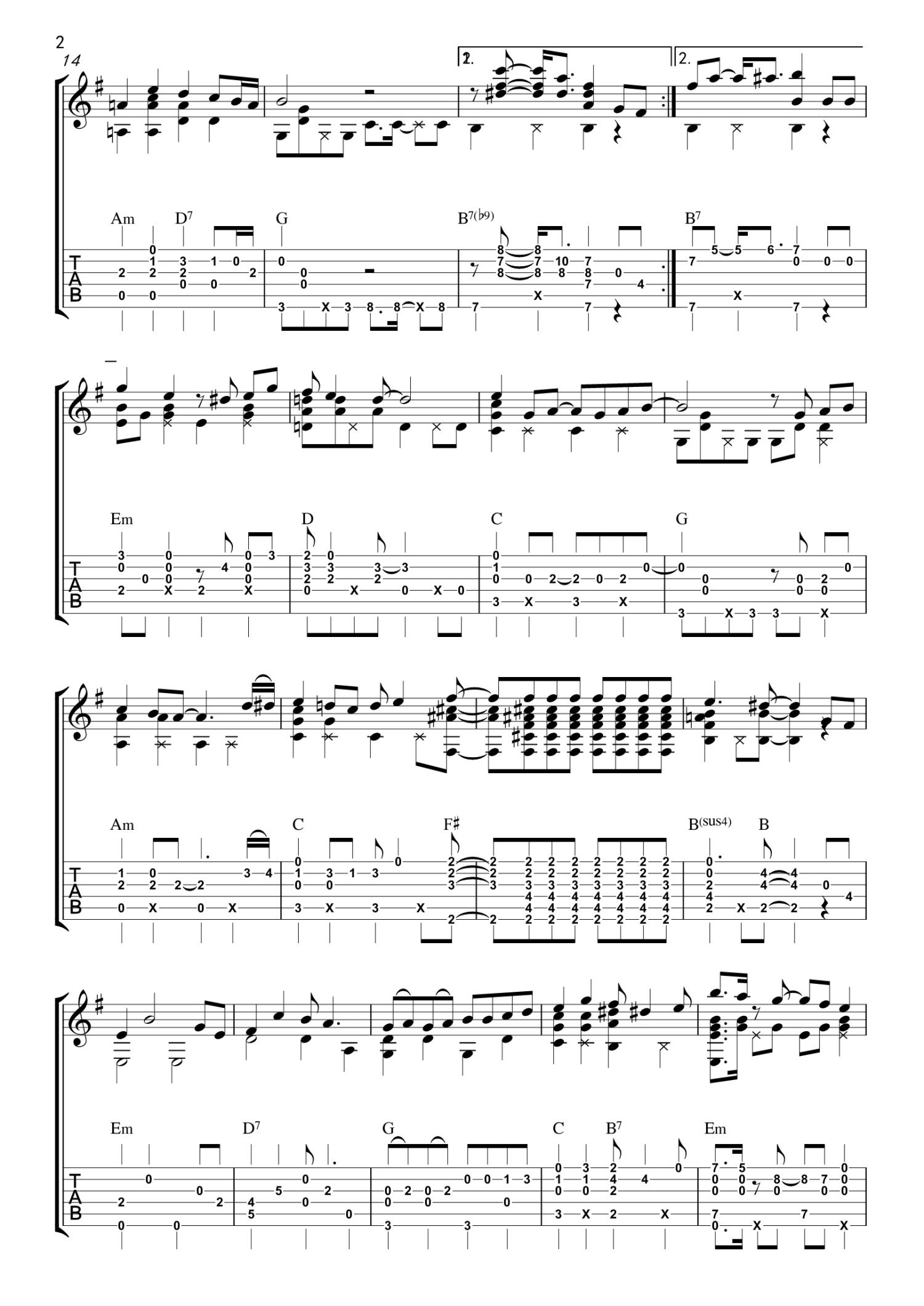 3AM吉他谱(PDF谱,指弹,独奏)_罗翔(Steven law)