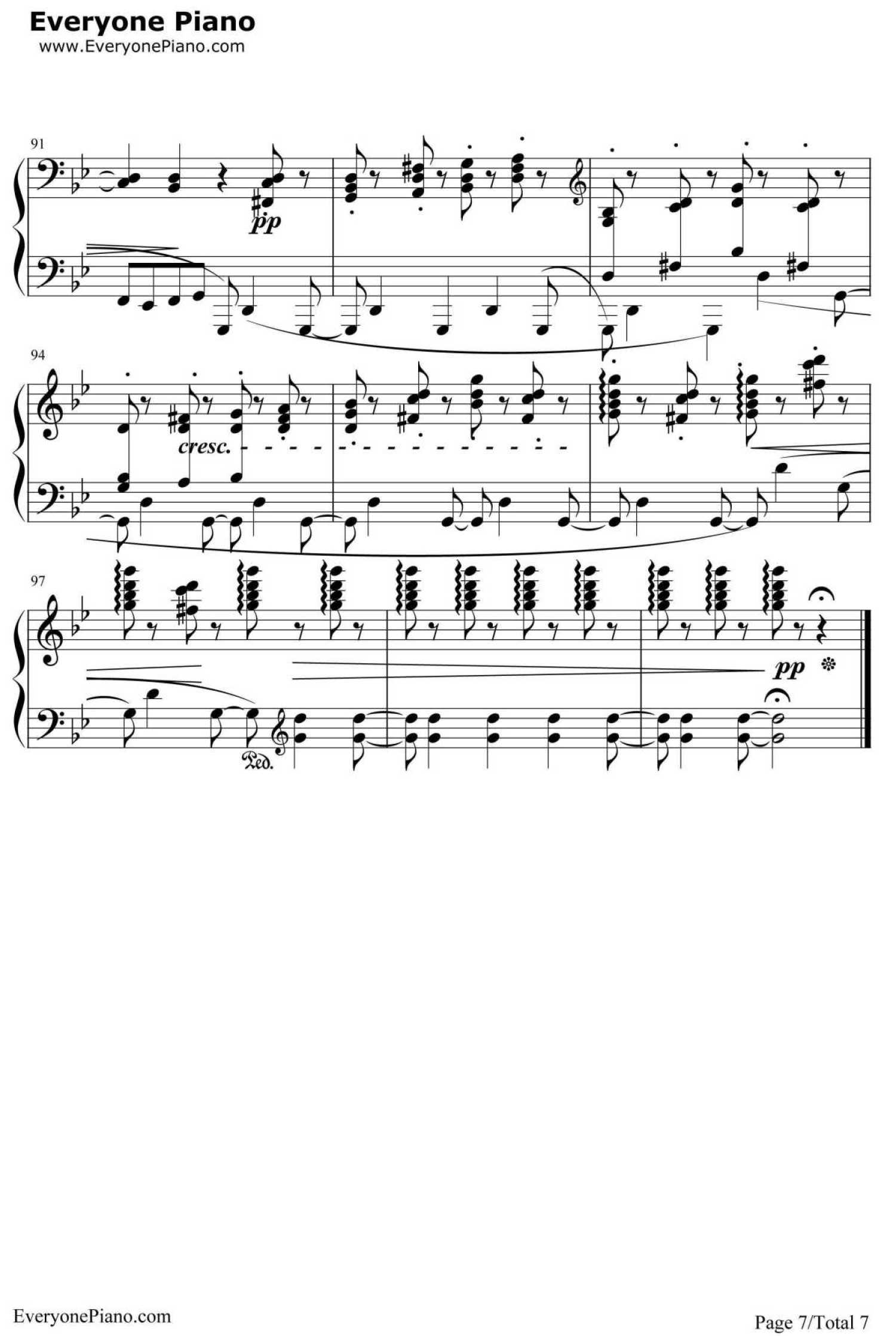 六月-船歌（Op.37a No.6）-柴可夫斯基钢琴谱-环球钢琴网