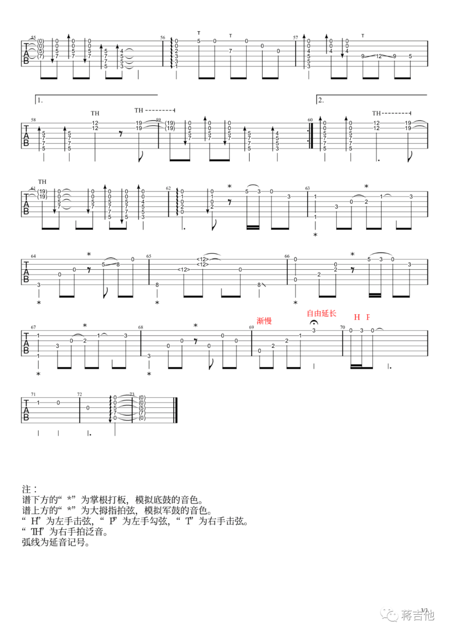 孙培博-Sunflower 专辑原版 指弹谱C调GTP六线PDF谱吉他谱-虫虫吉他谱免费下载