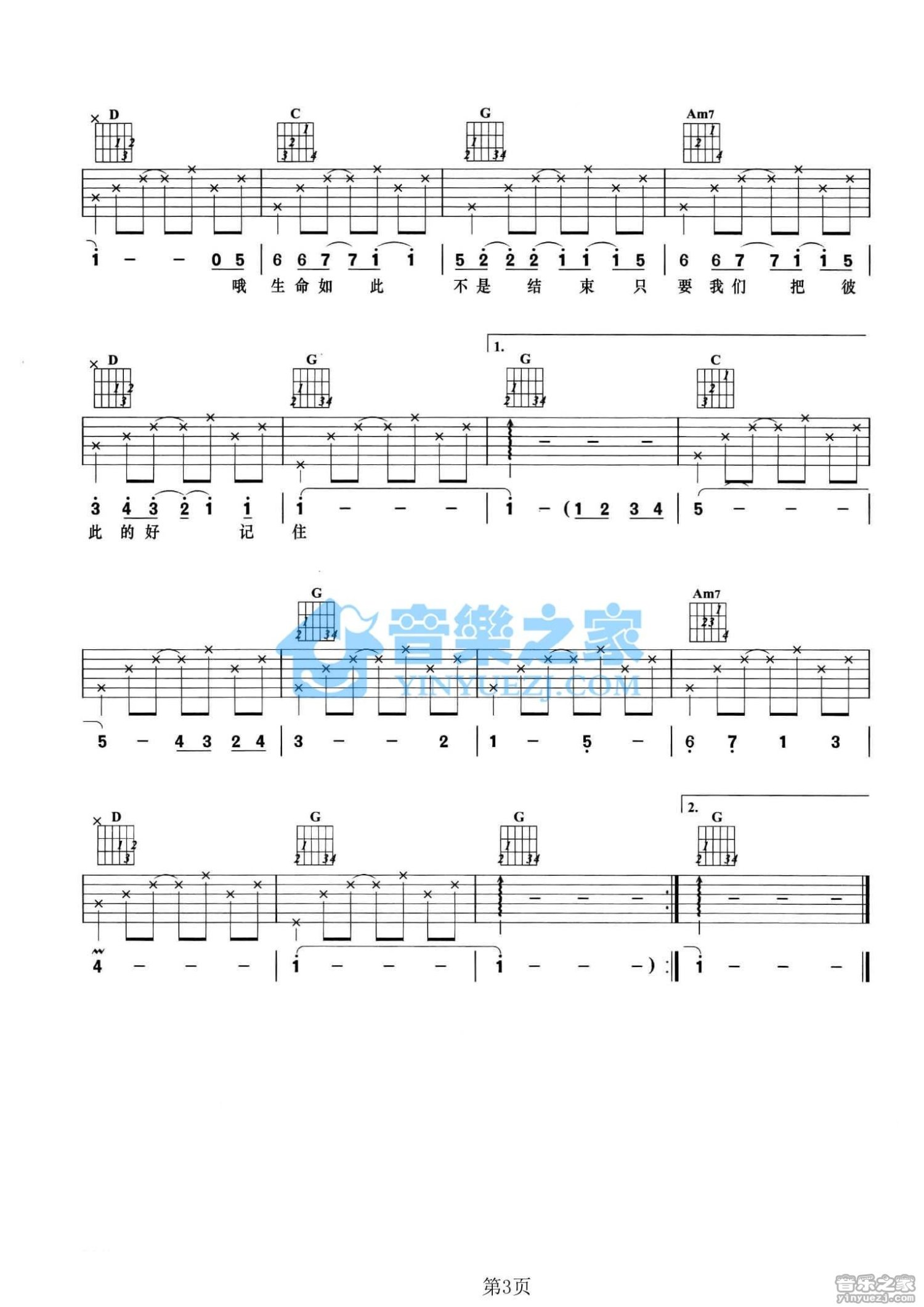 是非题（简单版）吉他谱 范玮琪 入门D大调流行 弹唱谱-吉他谱中国