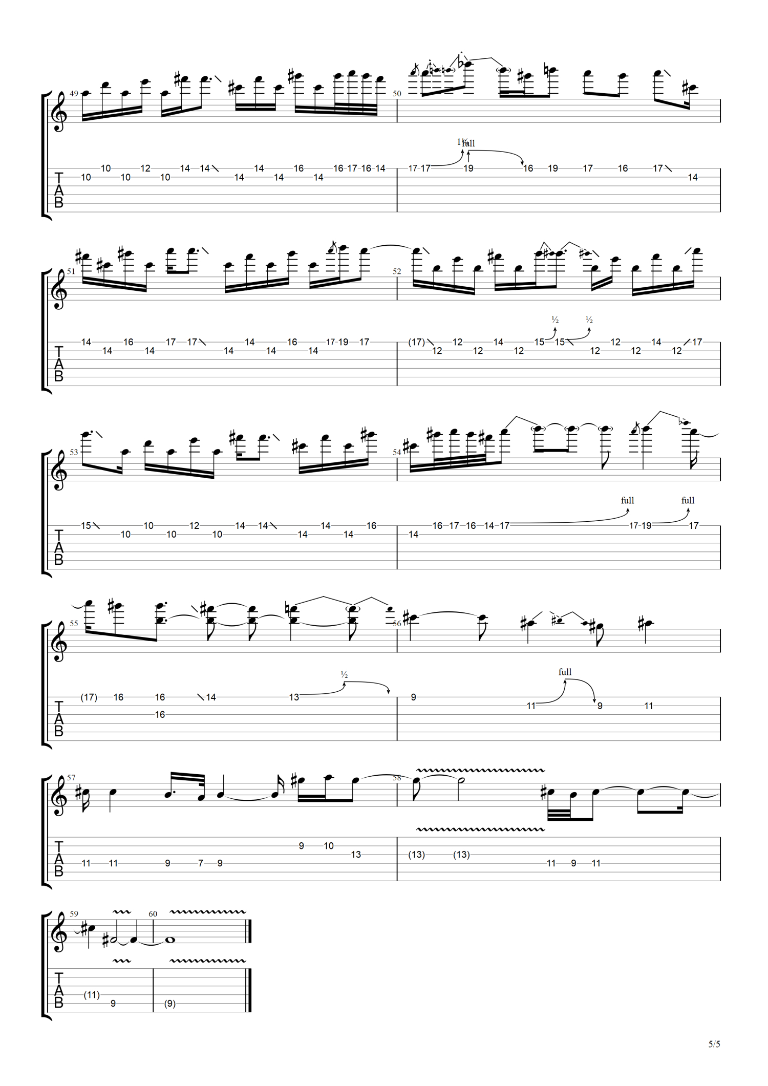 崔冠可《JUST ONE LAST DANCE》吉他谱_电吉他谱 打谱啦