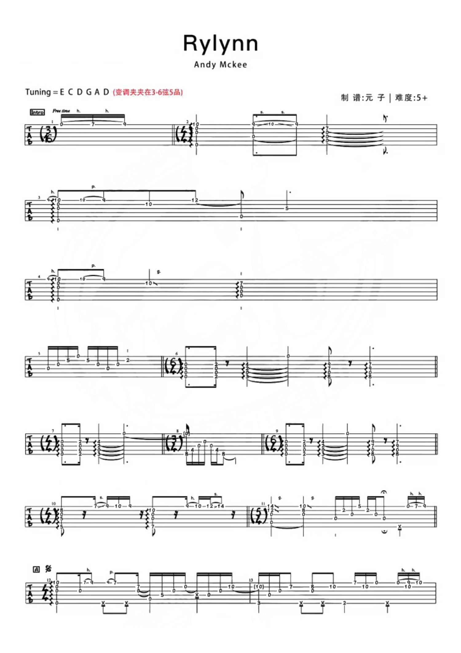 天空之城吉他谱 - 久石让 - 吉他独奏谱 - 超简单版 - 琴谱网
