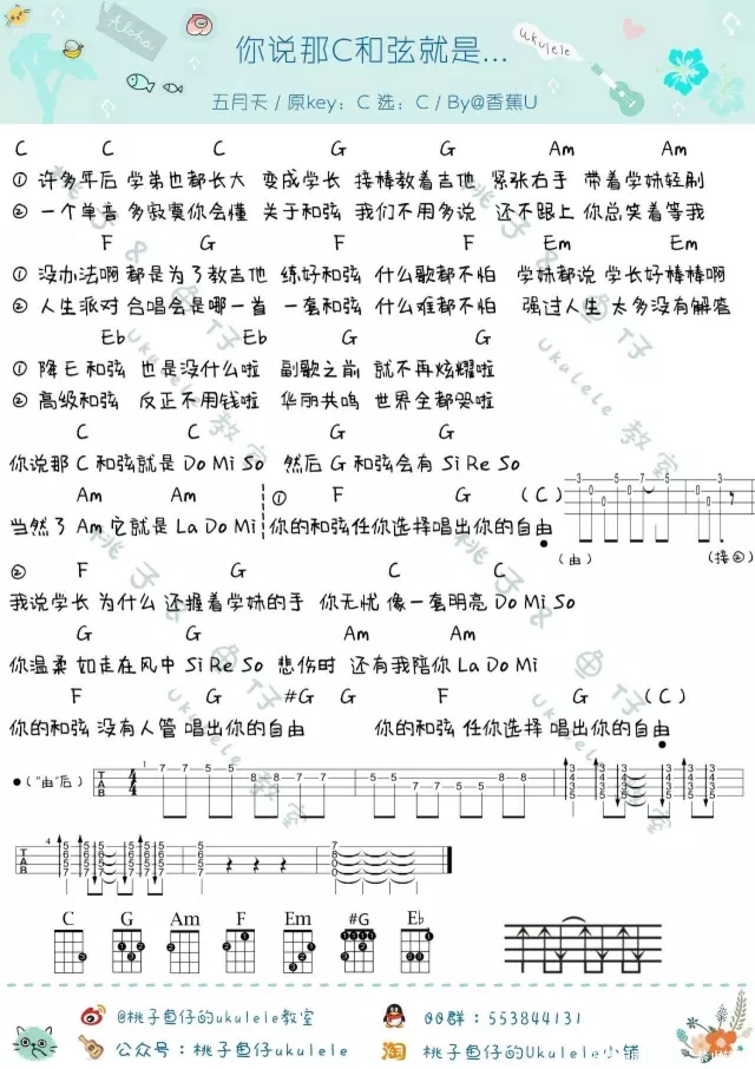 你说那C和弦就是吉他谱 五月天 C调弹唱谱-吉他谱中国